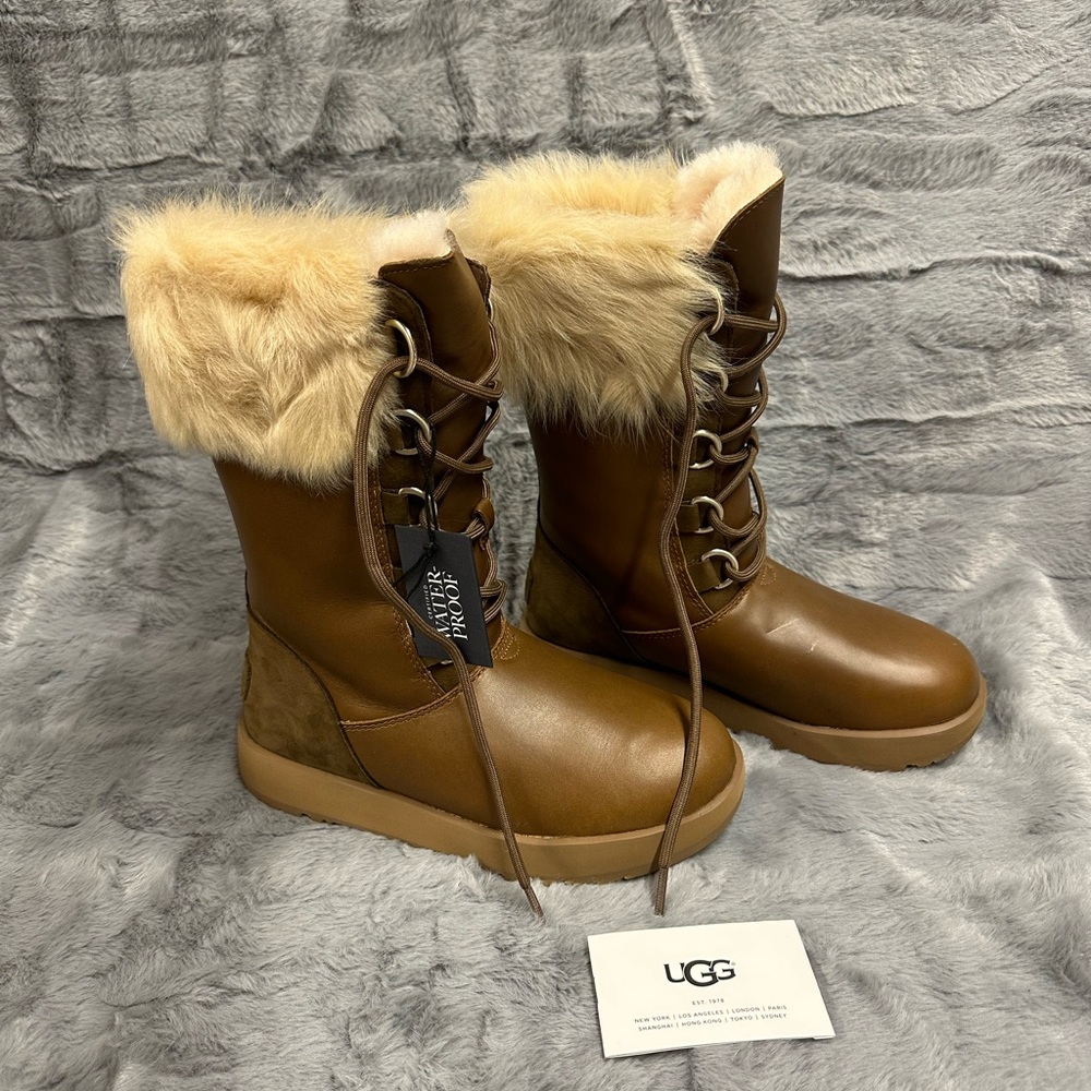 UGG Aya Boots - Brown - Size 6 - Brand New In Box - Waterproof